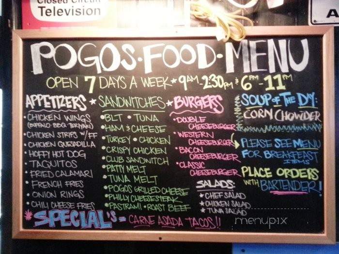 Pogo's - Van Nuys, CA menu_pic