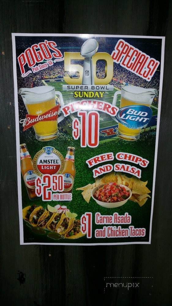 Pogo's - Van Nuys, CA menu_pic