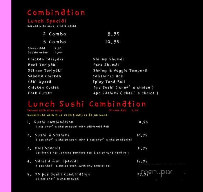Vanilla Fish - Chino Hills, CA menu_pic