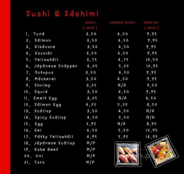 Vanilla Fish - Chino Hills, CA menu_pic