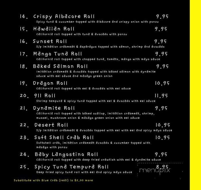 Vanilla Fish - Chino Hills, CA menu_pic