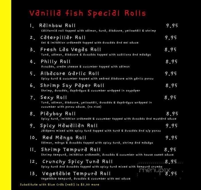 /250232040/Vanilla-Fish-Menu-Chino-Hills-CA - Chino Hills, CA