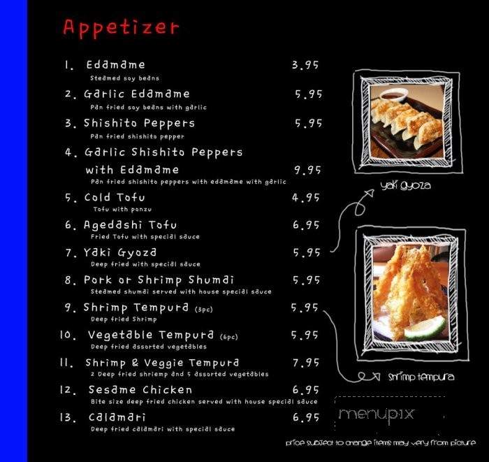 Vanilla Fish - Chino Hills, CA menu_pic