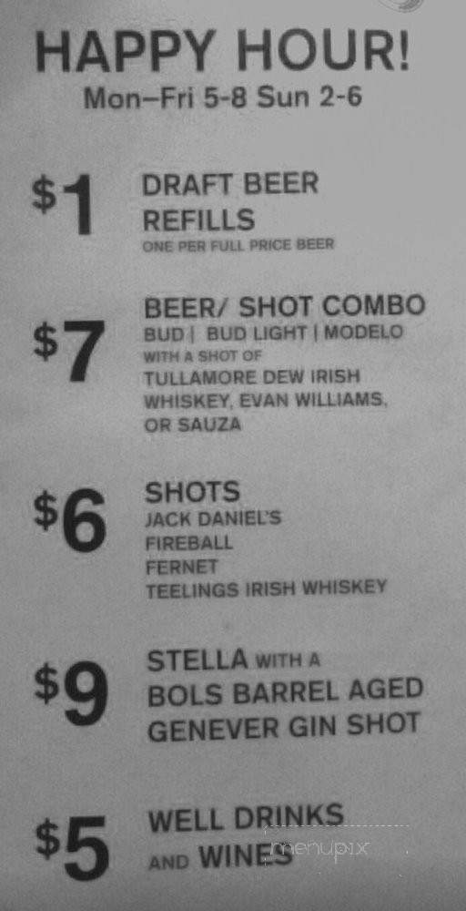 Crane's Bar Downtown - Los Angeles, CA menu_pic