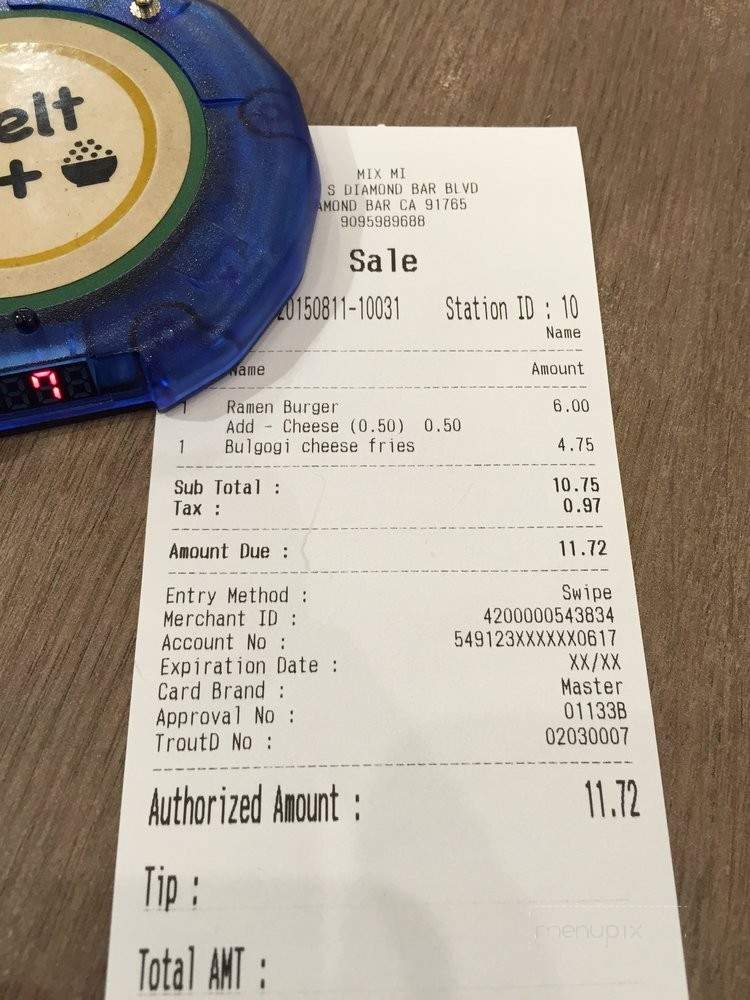 Melt - Diamond Bar, CA menu_pic