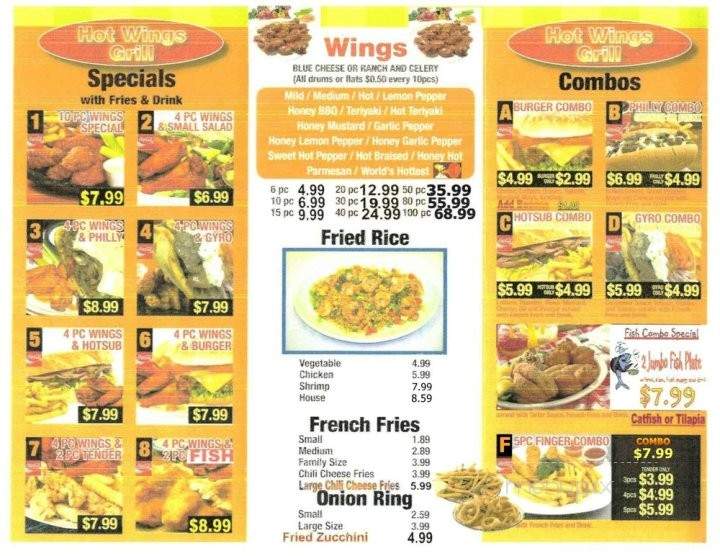 Hot Wings Grill - Long Beach, CA menu_pic