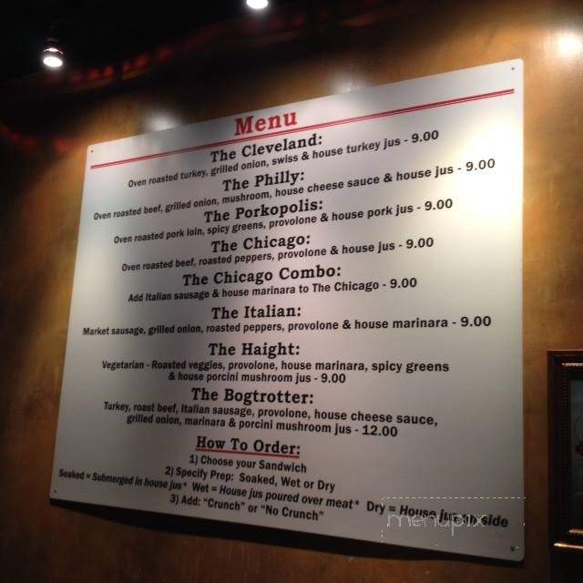 Bogtrotters Doorstep - Cleveland, OH menu_pic
