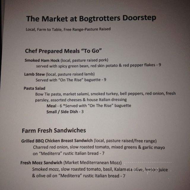 Bogtrotters Doorstep - Cleveland, OH menu_pic