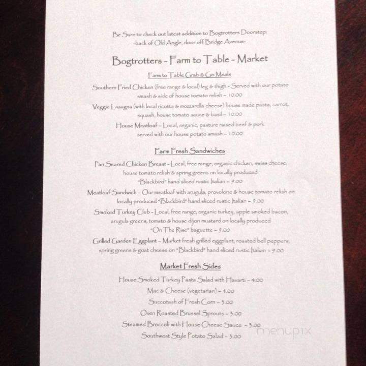 Bogtrotters Doorstep - Cleveland, OH menu_pic