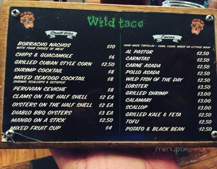 Wild Taco - Newport Beach, CA menu_pic