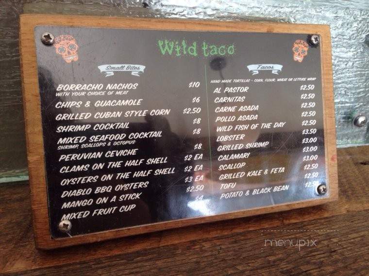 Wild Taco - Newport Beach, CA menu_pic