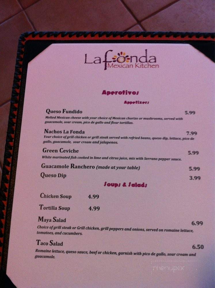 La Fonda Mexican Kitchen - Longwood, FL menu_pic
