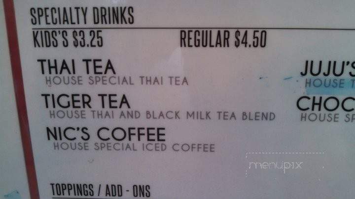 Lily Bubble Tea and Smoothie - Arlington, VA menu_pic