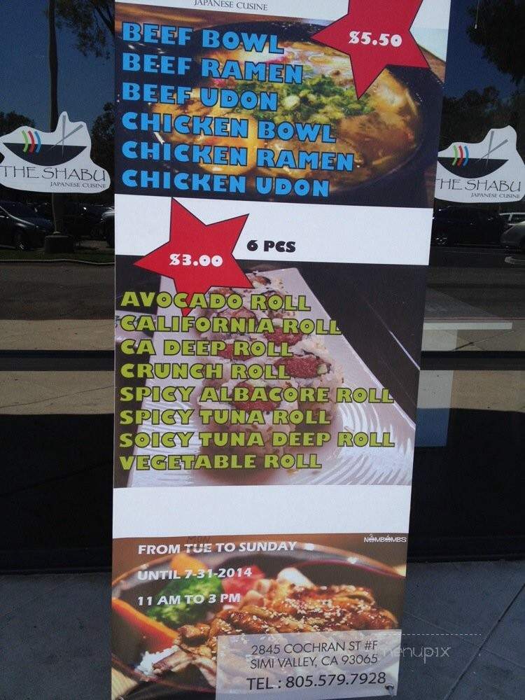 The Shabu - Simi Valley, CA menu_pic