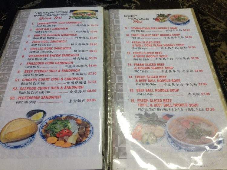 Tu Tai - San Leandro, CA menu_pic