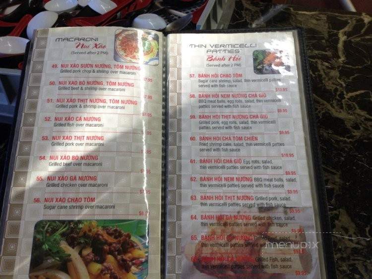 Tu Tai - San Leandro, CA menu_pic