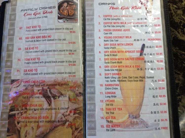 Tu Tai - San Leandro, CA menu_pic