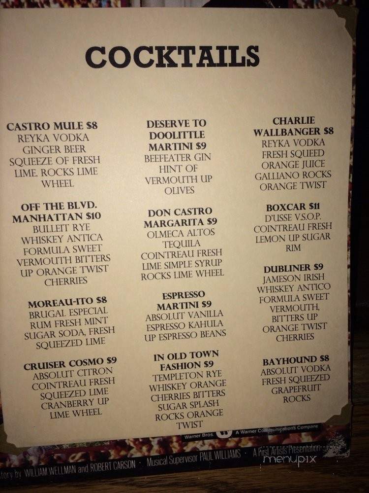 The Doolittle - Castro Valley, CA menu_pic