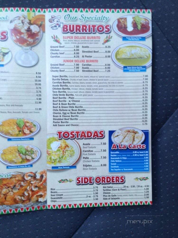 El Chile Bravo - Long Beach, CA menu_pic