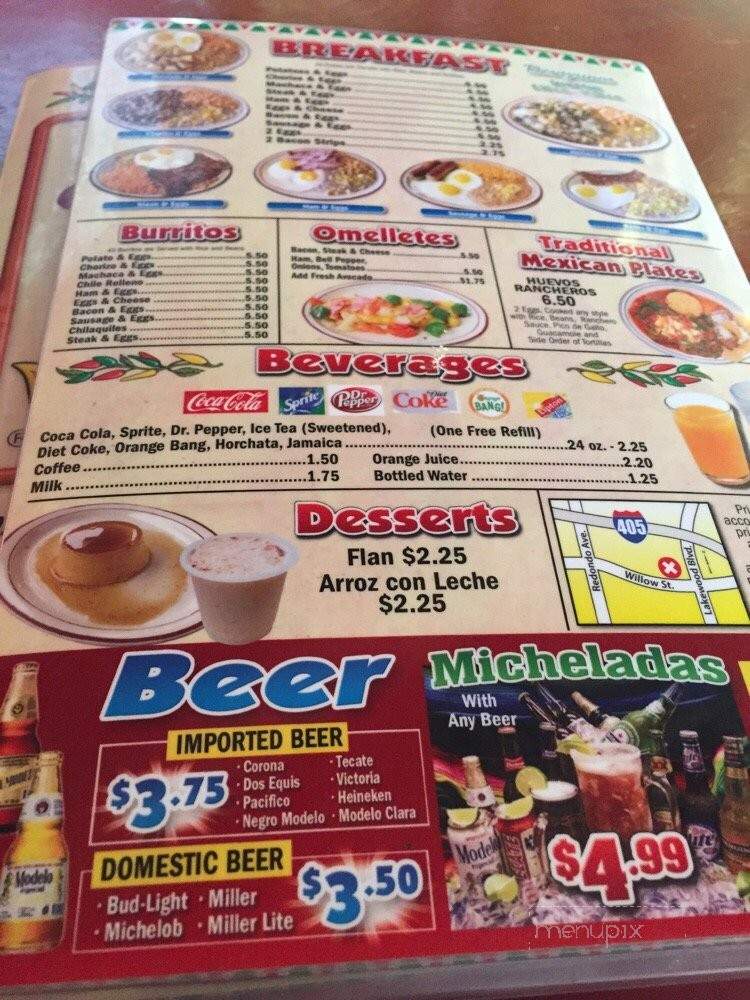 El Chile Bravo - Long Beach, CA menu_pic
