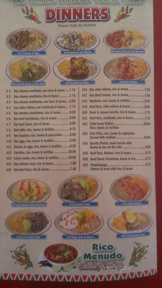 El Chile Bravo - Long Beach, CA menu_pic