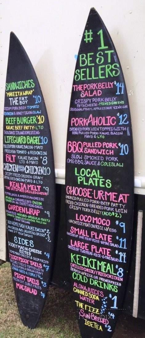 The Green Pig - Kealia, HI menu_pic