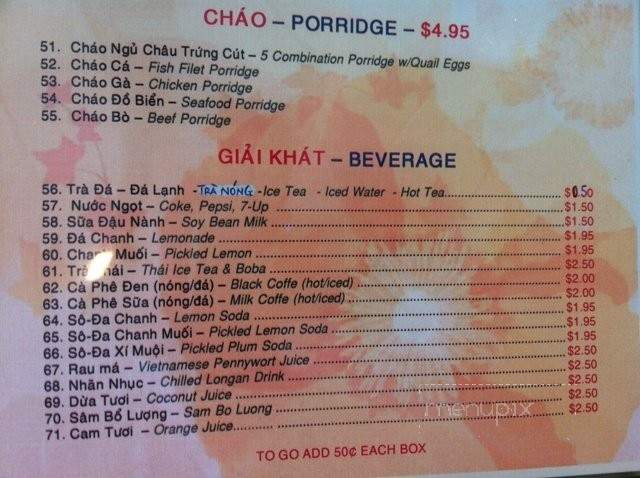The Boiling Noodle - Westminster, CA menu_pic