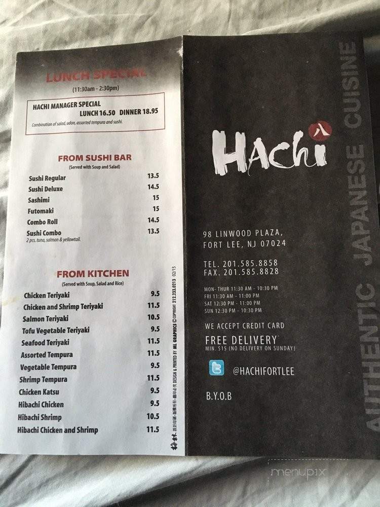 Hachi Sushi - Fort Lee, NJ menu_pic
