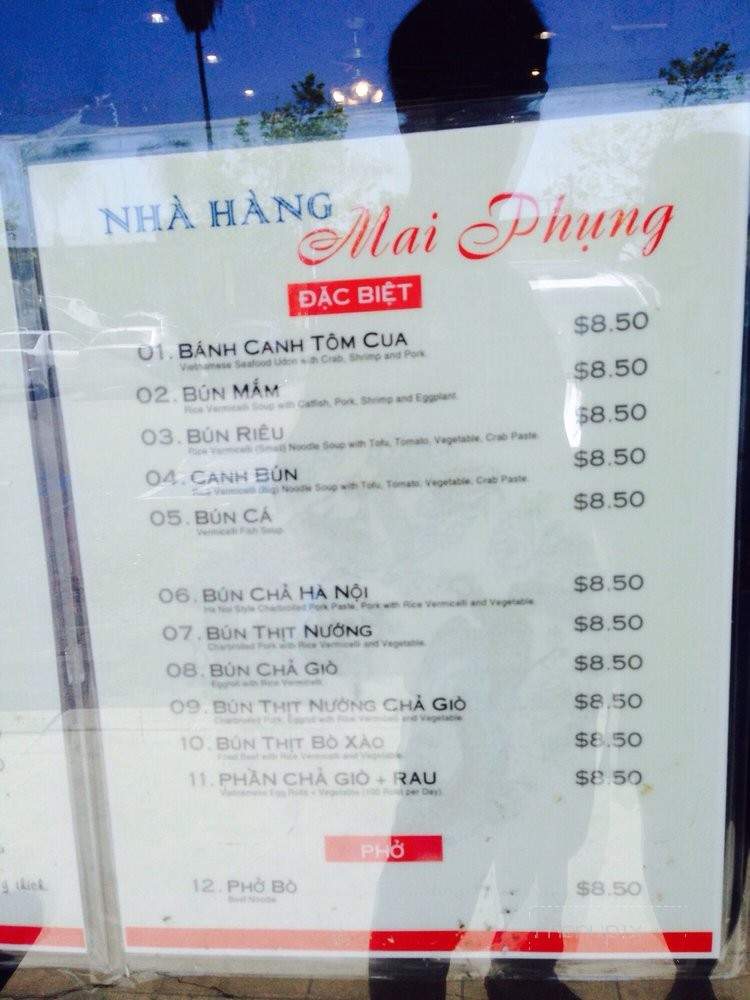 Mai Phung - Westminster, CA menu_pic