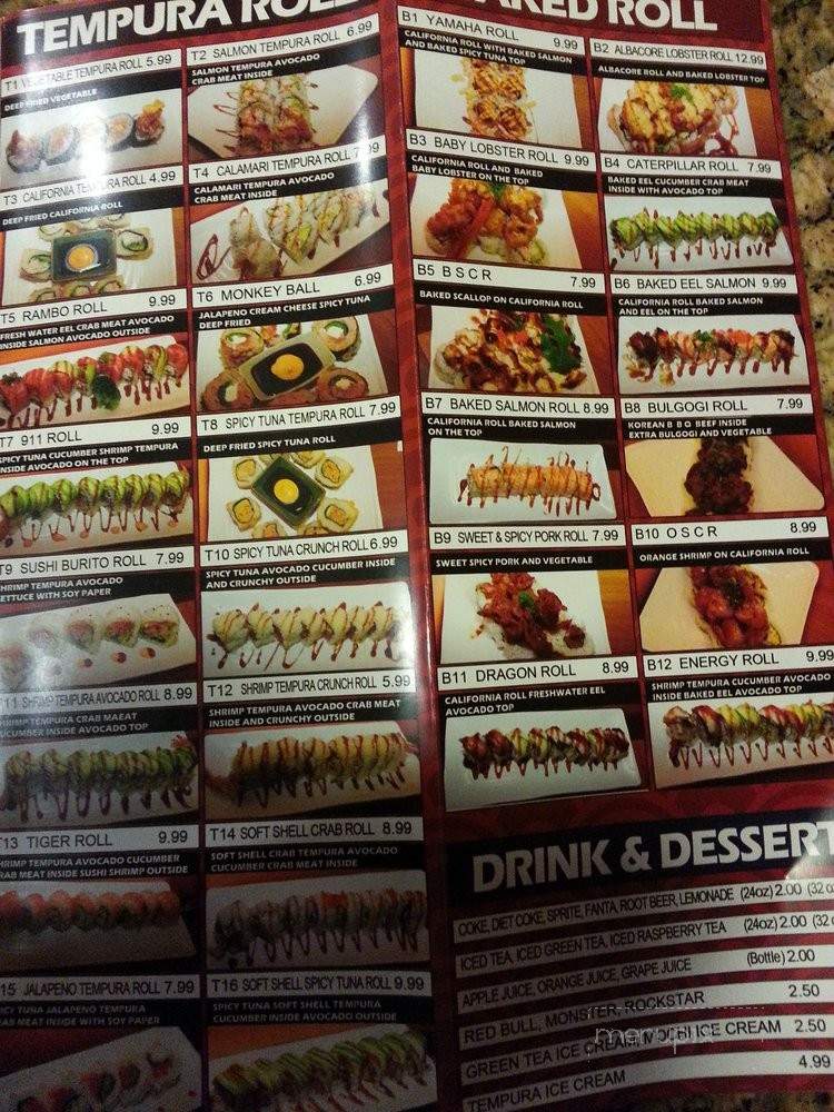 Yamaha Sushi - Los Angeles, CA menu_pic