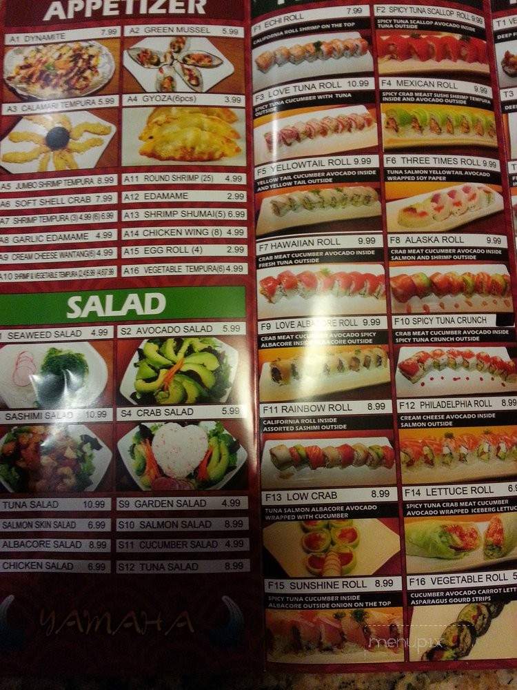 Yamaha Sushi - Los Angeles, CA menu_pic