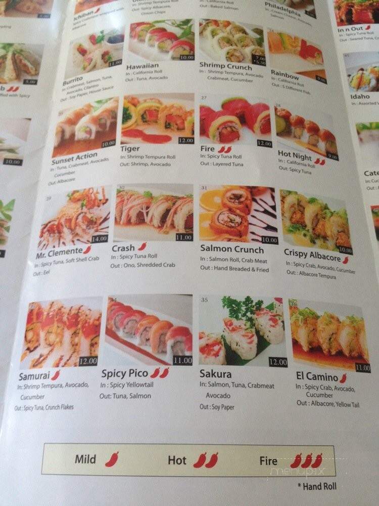 Aha! Sushi - San Clemente, CA menu_pic