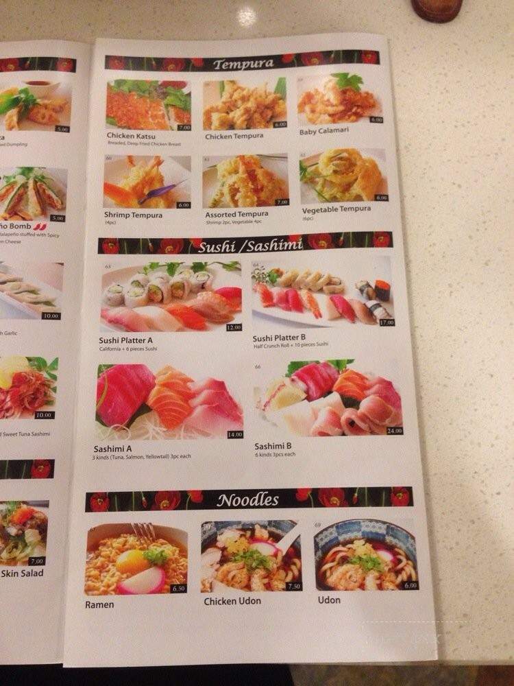 Aha! Sushi - San Clemente, CA menu_pic