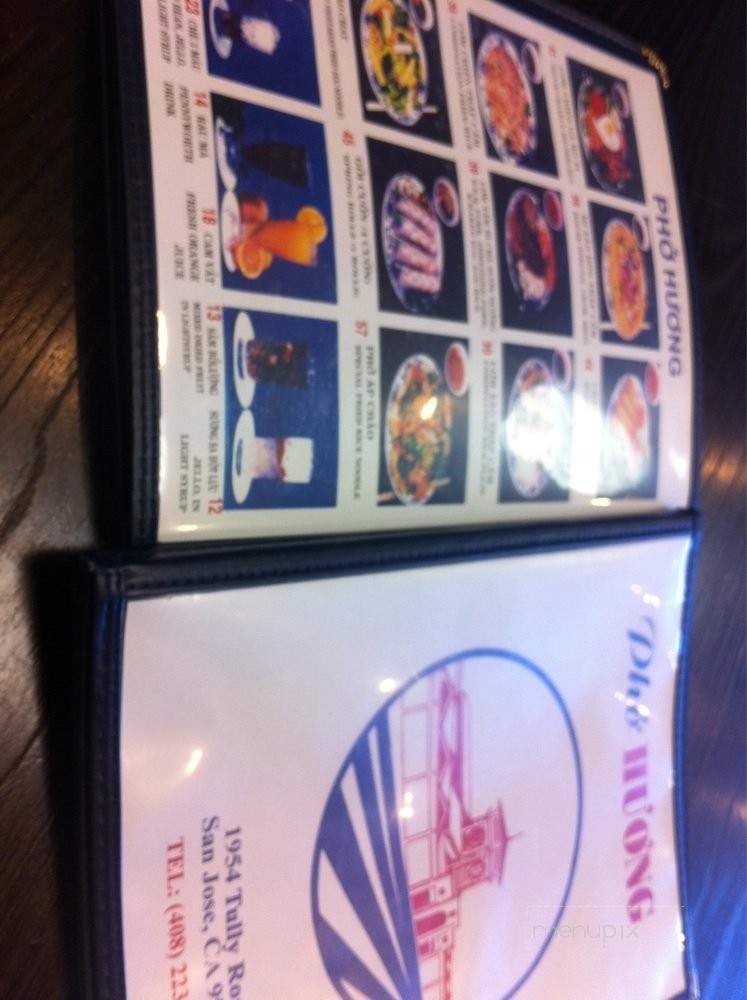 Pho Huong - San Jose, CA menu_pic