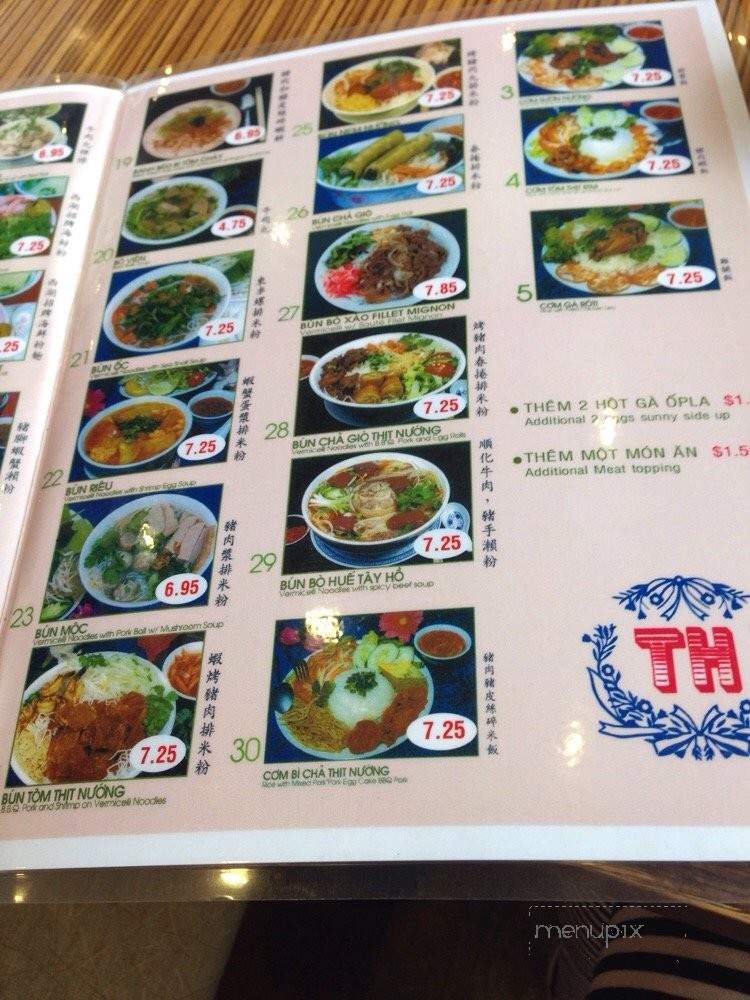 Tay Ho 4 Restaurant - Westminster, CA menu_pic