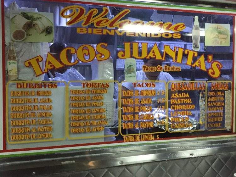 Juanita's Tacos - Los Angeles, CA menu_pic