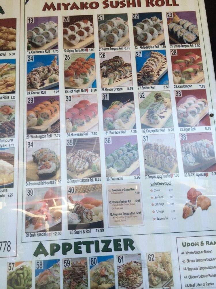 Miyako Express - Los Angeles, CA menu_pic