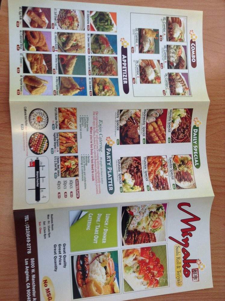 Miyako Express - Los Angeles, CA menu_pic