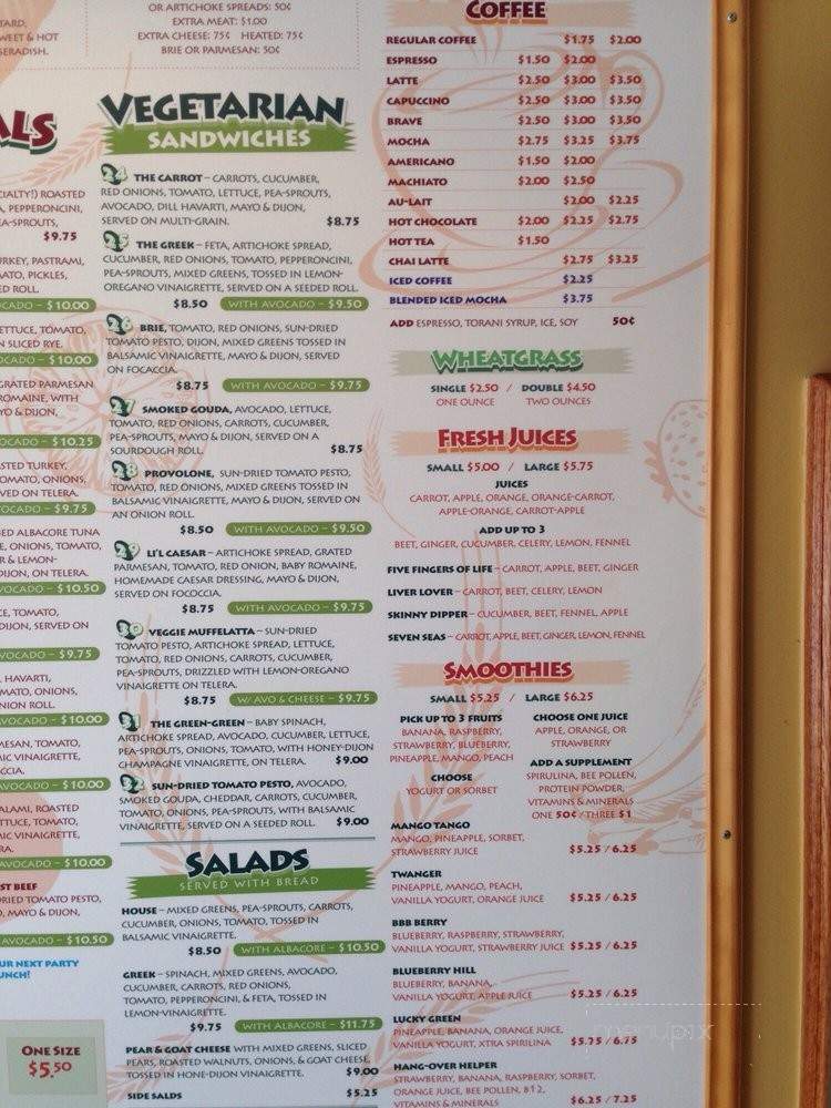 Estela's Fresh Sandwiches - San Francisco, CA menu_pic