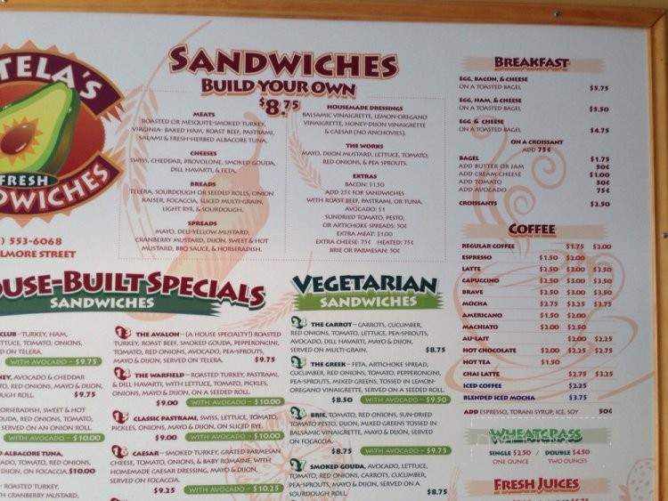 Estela's Fresh Sandwiches - San Francisco, CA menu_pic