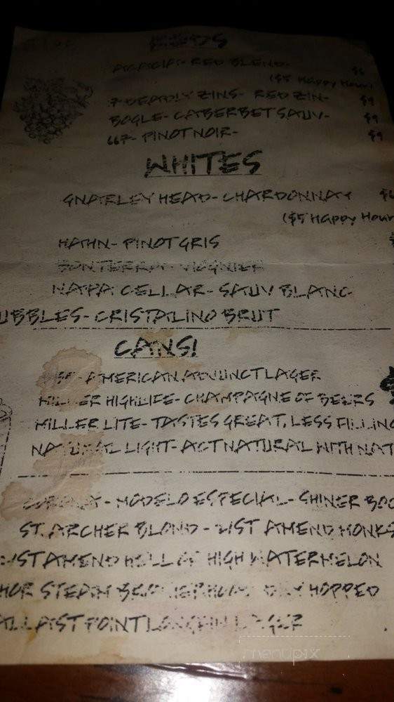 Mad Oak - Oakland, CA menu_pic