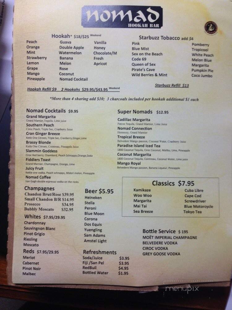 Nomad - Washington, DC menu_pic