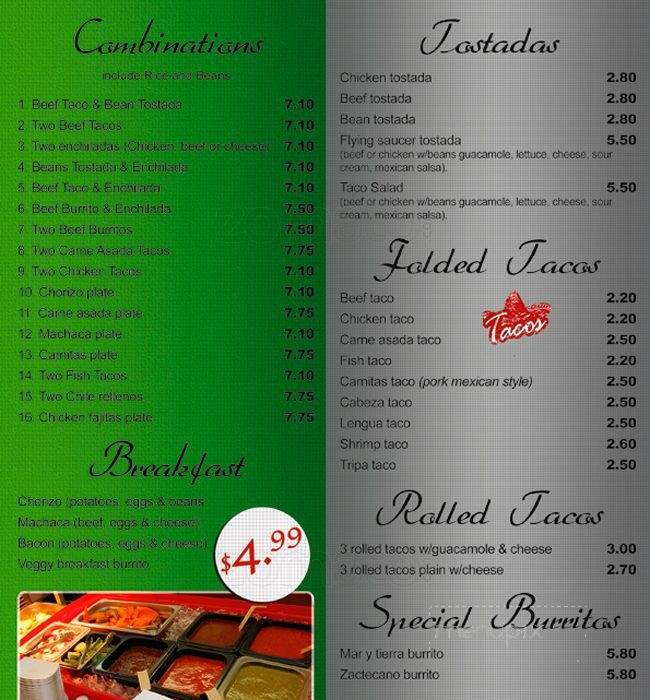 Rigoberto's Taco Shop - San Diego, CA menu_pic