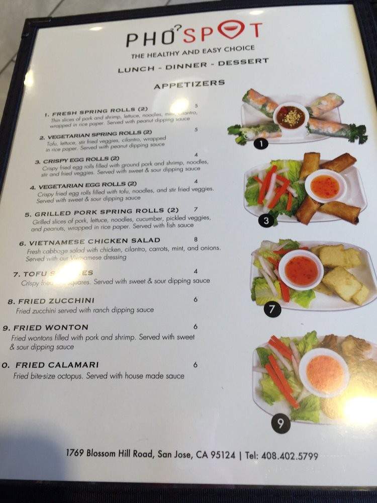 Pho Spot - San Jose, CA menu_pic