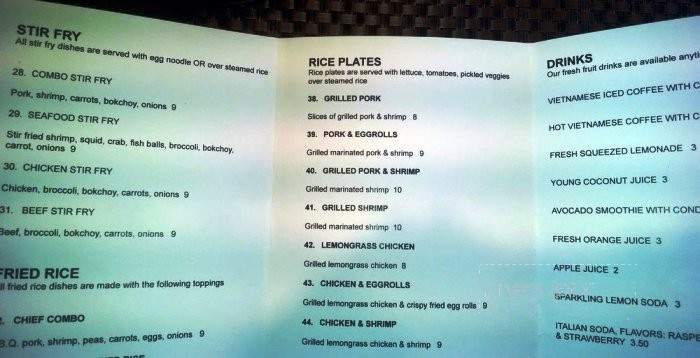 Pho Spot - San Jose, CA menu_pic