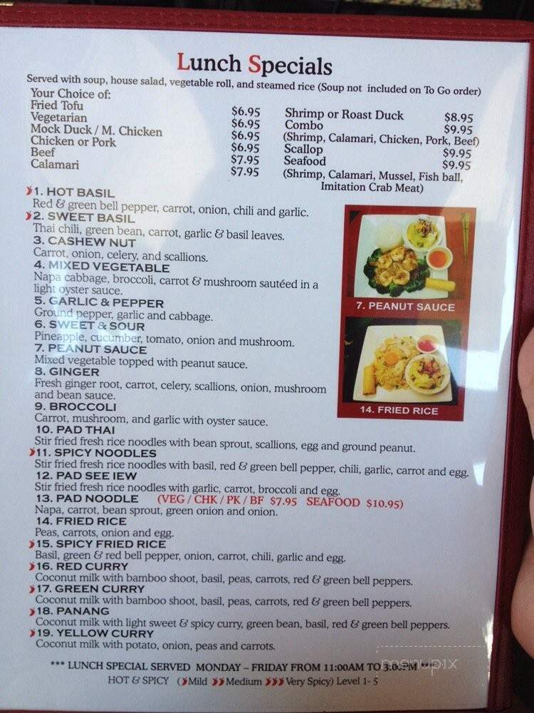 Thai Taste 2 - San Diego, CA menu_pic