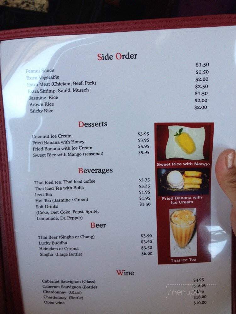Thai Taste 2 - San Diego, CA menu_pic