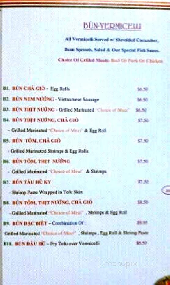 Pho 2012 Bistro - Anaheim, CA menu_pic