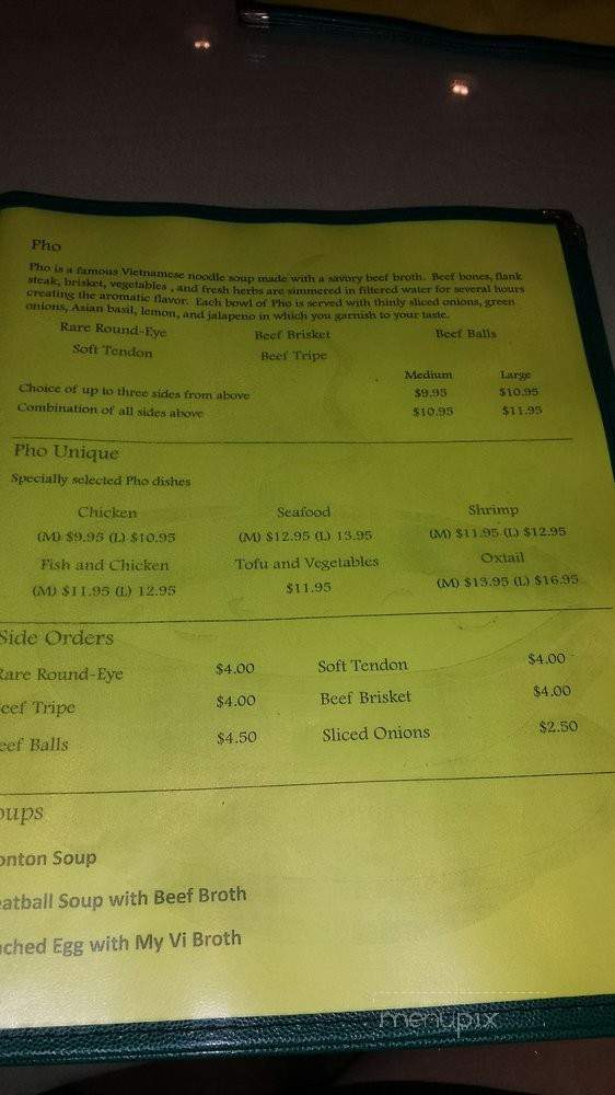 Pho My Vi - Kaneohe, HI menu_pic
