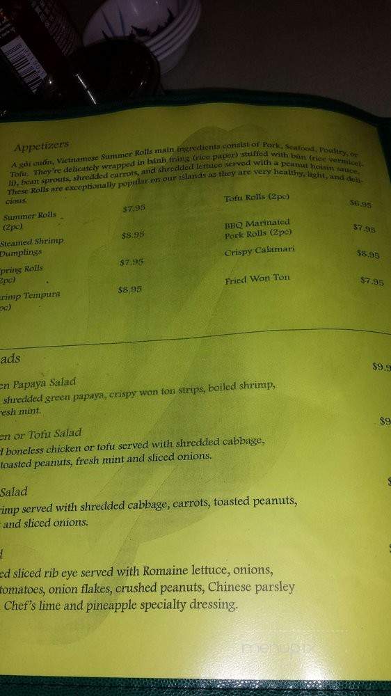 Pho My Vi - Kaneohe, HI menu_pic